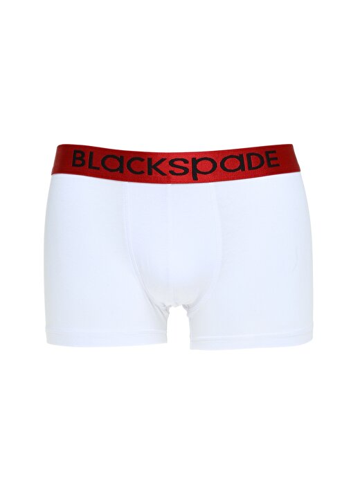 Blackspade Pamuklu Kırmızı Şeritli Beyaz Boxer 1