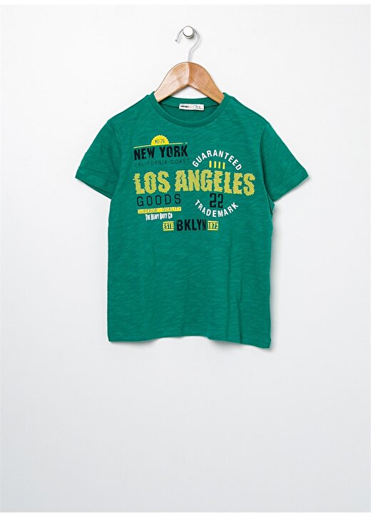Koton Yazılı Yeşil T-Shirt 1