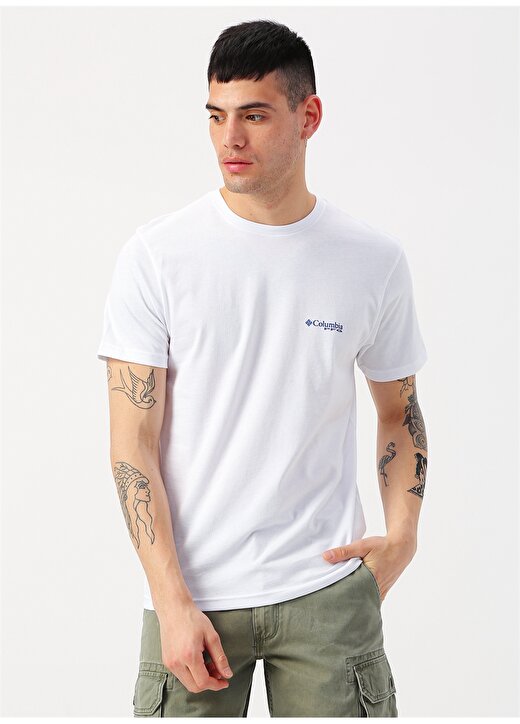Columbia Beyaz Erkek T-Shirt CS0006 3