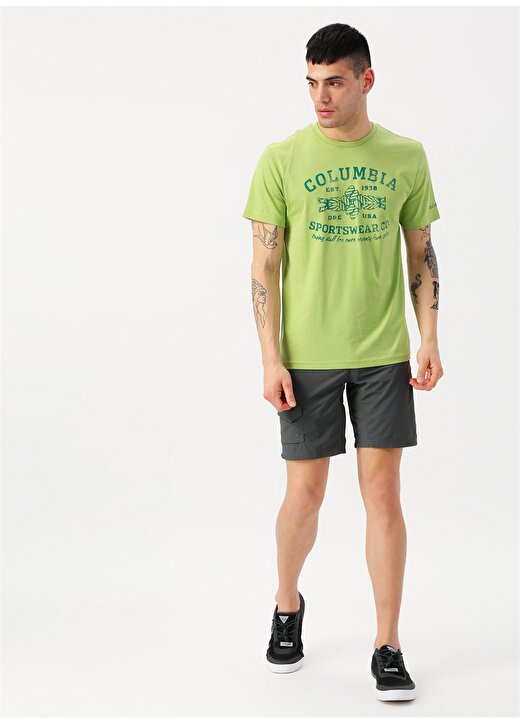 Columbia Baskılı Yeşil T-Shirt 1