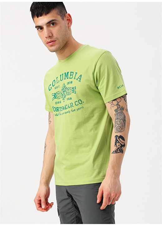 Columbia Baskılı Yeşil T-Shirt 2