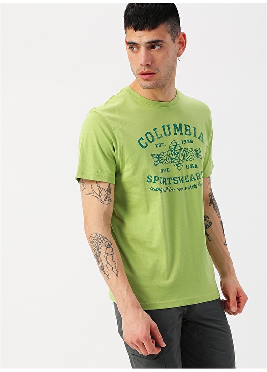 Columbia Baskılı Yeşil T-Shirt 3