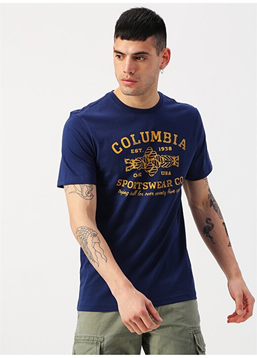 Columbia Baskılı Lacivert T-Shirt 3