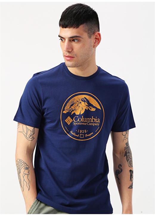 Columbia Pioneer Peak Lacivert T-Shirt 2