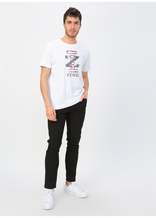 Izod Beyaz Baskılı T-Shirt 2