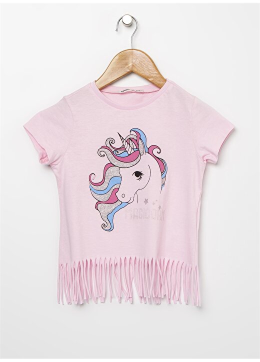 Koton Unicorn Desenli Pembe T-Shirt 1