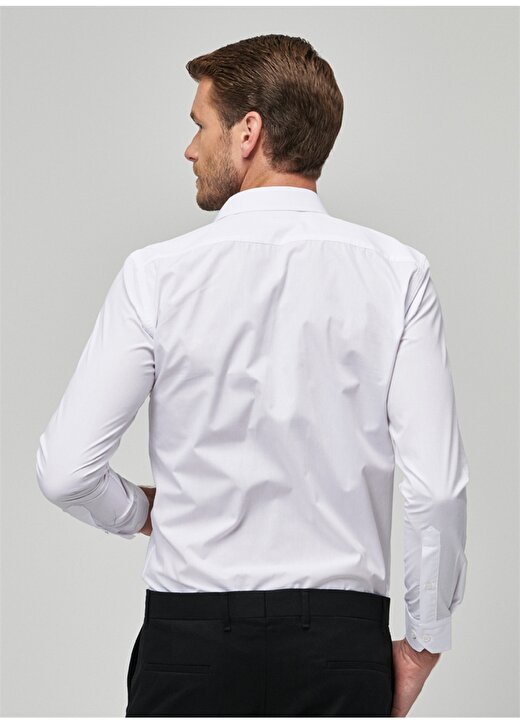Altınyıldız Classic Uzun Kollu Beyaz Slim Fit Gömlek 2
