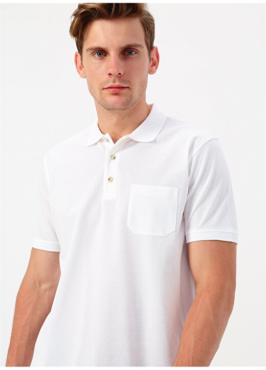 Beymen Business Privé Regular Fit Merserize Beyaz T-Shirt 1