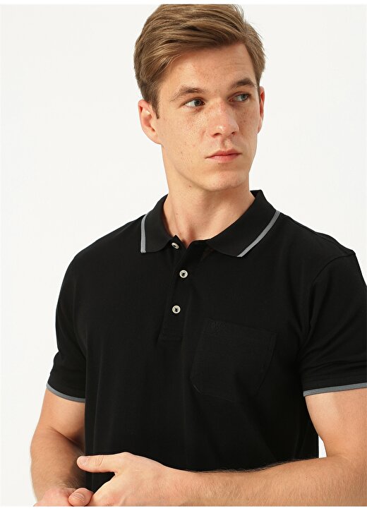 Beymen Business Privé Cep Detaylı Regular Fit Siyah T-Shirt 3