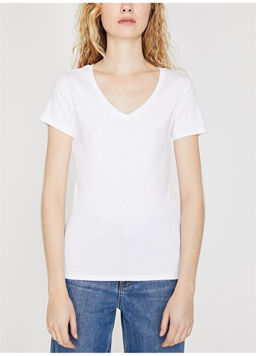 Koton Beyaz T-Shirt 3