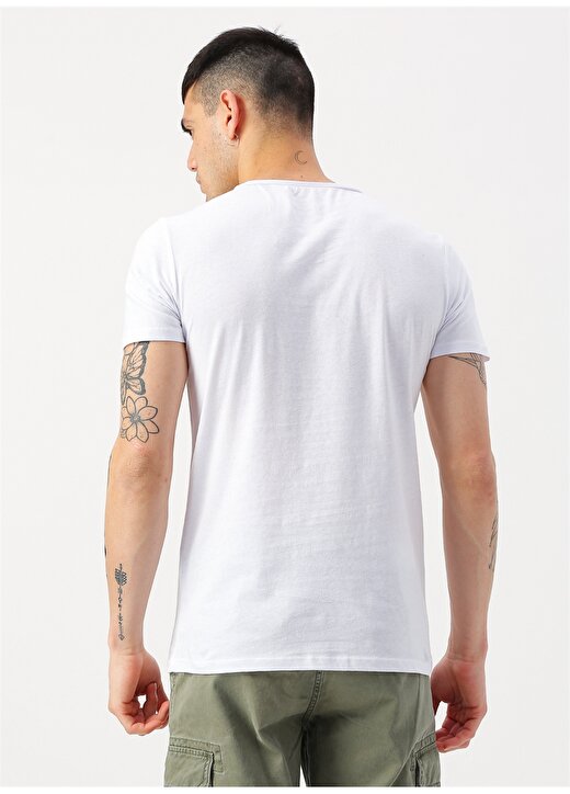 Koton Baskılı Beyaz T-Shirt 4