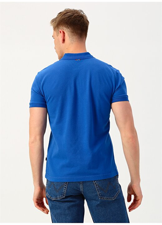 Napapijri Nakışlı Mavi T-Shirt 4