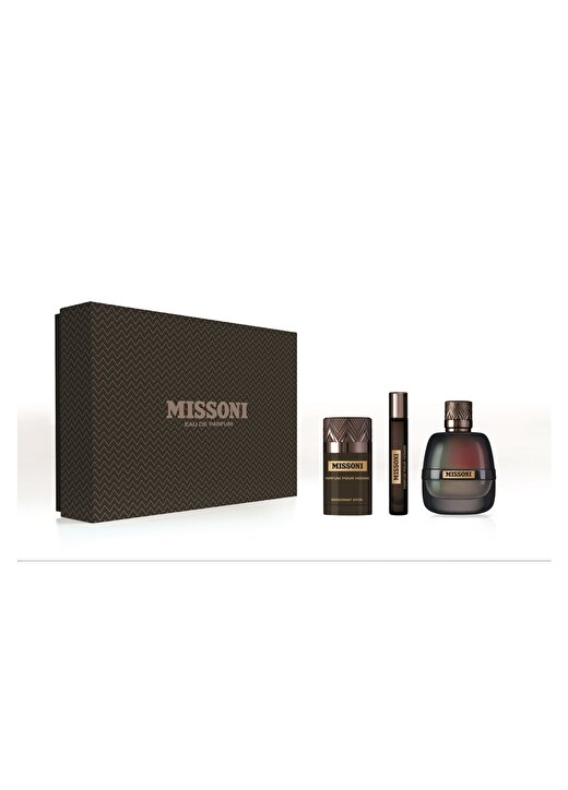 Missoni Pour Homme (100 Ml Edp + Deo Stick 75 Ml + Edp 10 Ml) Erkek Parfüm Set 1