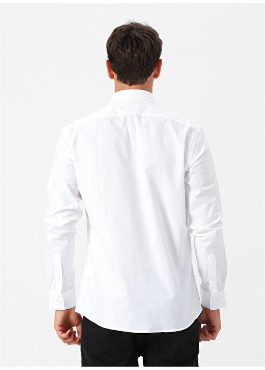Network Beyaz Slim Fit Gömlek 4