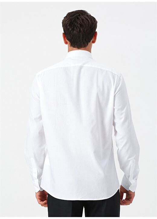 Network Beyaz Slim Fit Gömlek 4