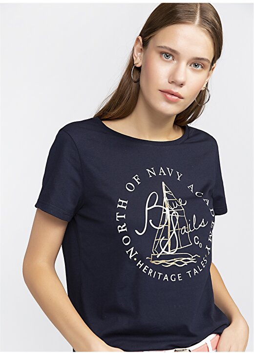 North Of Navy Lacivert T-Shirt 1