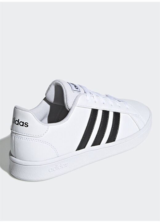 Adidas EF0103 Grand Court K Siyah-Beyaz Çocuk Yürüyüş Ayakkabısı 4