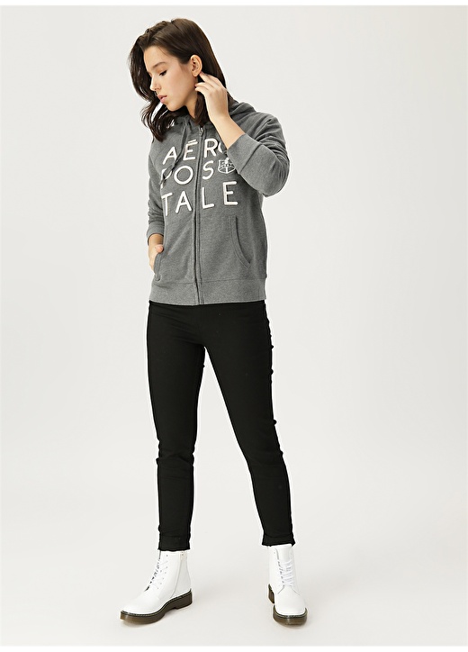 Aeropostale Antrasit Melanj Sweatshirt 2