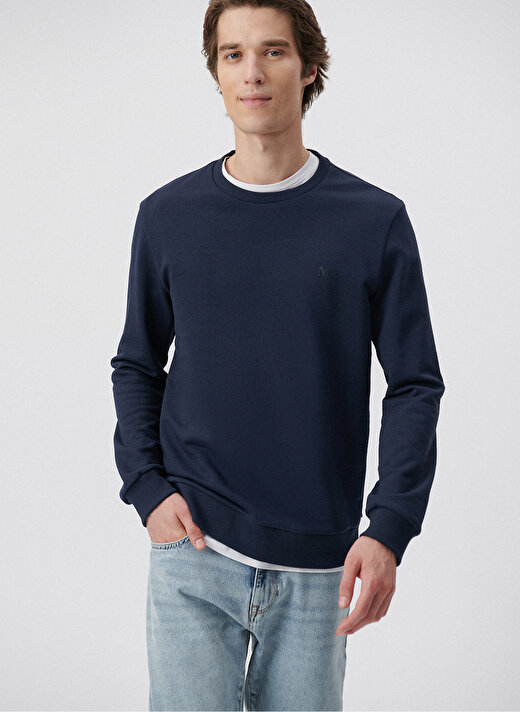 Mavi Bisiklet Yaka Lacivert Erkek Sweatshırt 065751-29743 SWEATSHIRT 1