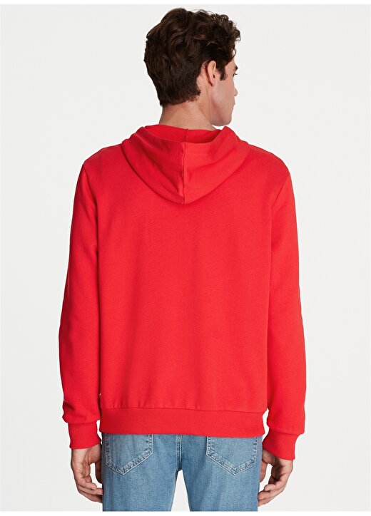 Mavi Baskılı Kırmızı Sweatshirt 4