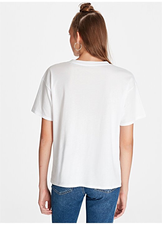 Mavi Mavi Baskılı Penye Beyaz T-Shirt 4