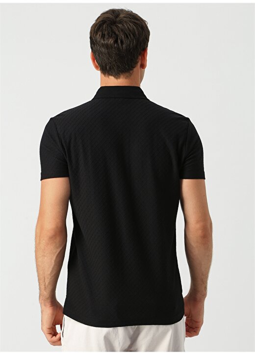 George Hogg Desenli Siyah Polo T-Shirt 3