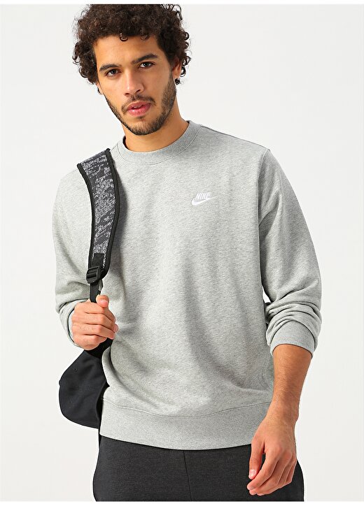 Nike Sportswear Club Fransız Havlu Kumaşı Erkek Crew Sweatshirt 2