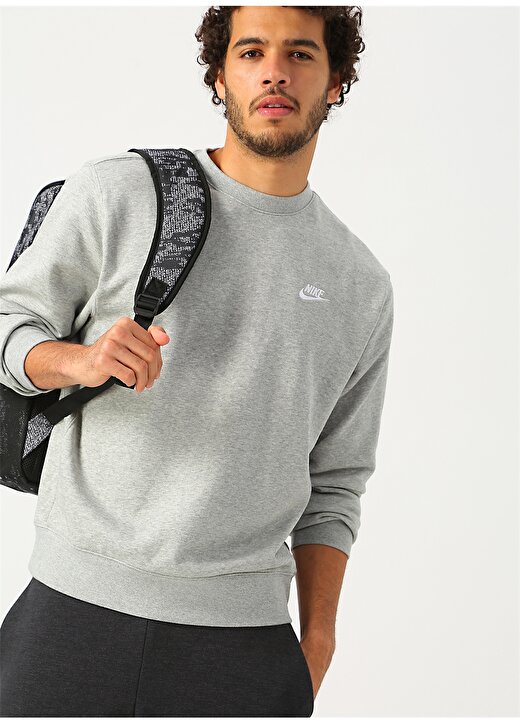 Nike Sportswear Club Fransız Havlu Kumaşı Erkek Crew Sweatshirt 4