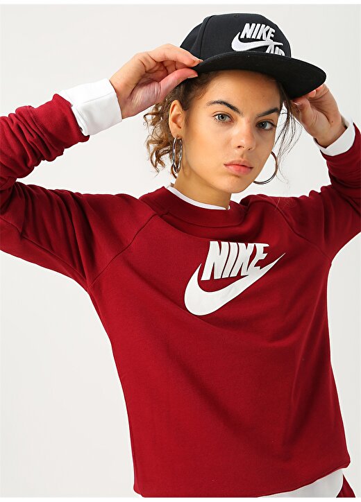 Nike Sportswear Essential Yünlü Kadın Crew Sweatshirt 1