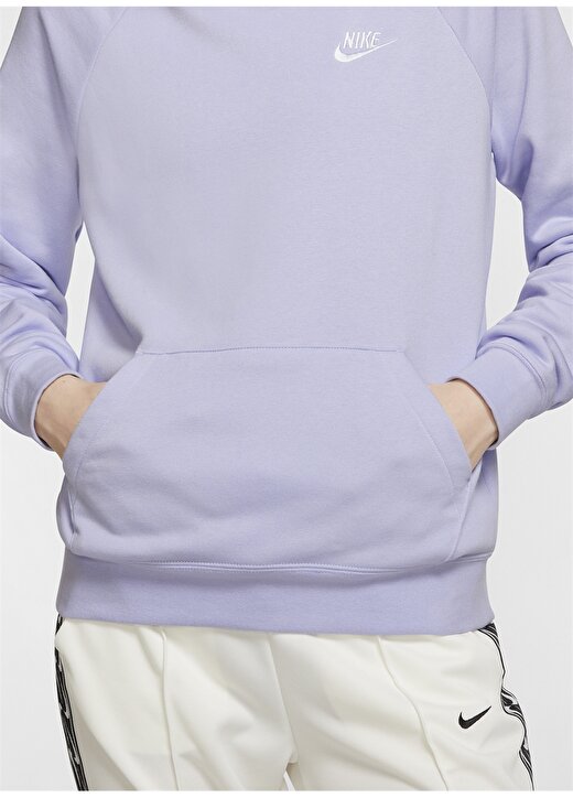 Nike Sportswear Essential Yünlü Ve Kapüşonlu Dik Yaka Kadın Sweatshirt 3