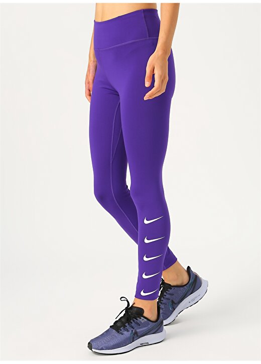 Nike Swoosh Logolu Kadın Koşu Tayt 4