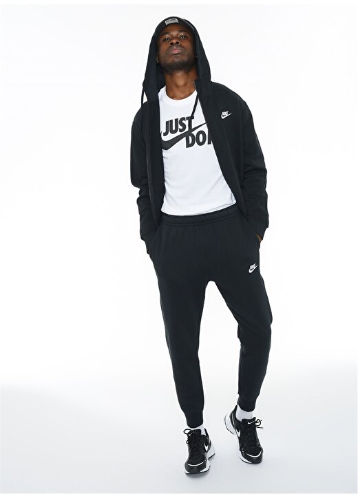 Nike Siyah Erkek Kapüşonlu Zip Ceket BV2645-010 M NSW CLUB HOODIE FZ BB 2
