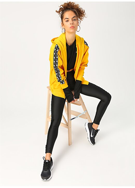 Nike Sportswear Logolu Tam Boy Fermuarlı Kadın Kapüşonlu Zip Ceket 3