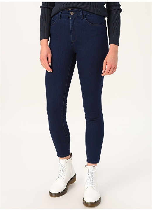 Limon Koyu İndigo Denim Pantolon 2