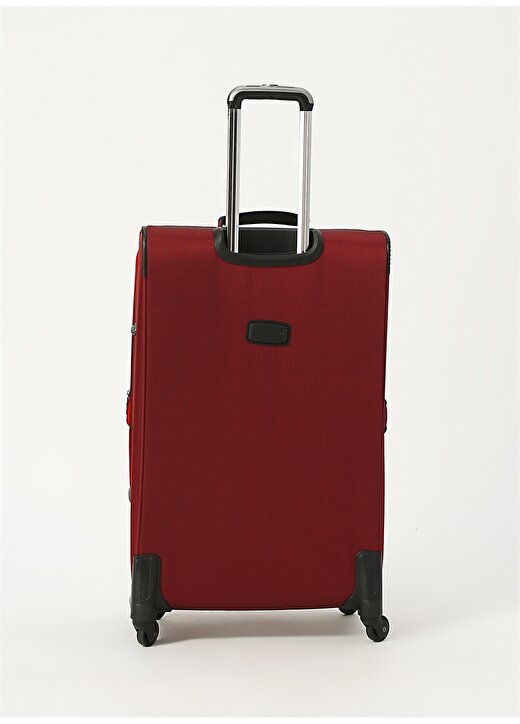 U.S. Polo Assn. Kırmızı Çekçekli Kumaş Valiz 3