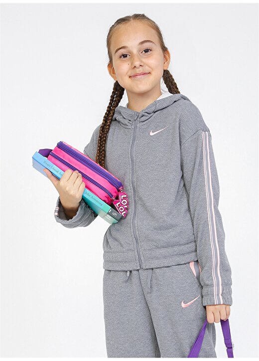 Nike Dri-FIT Kapüşonlu Kız Çocuk Eşofman Üstü 1