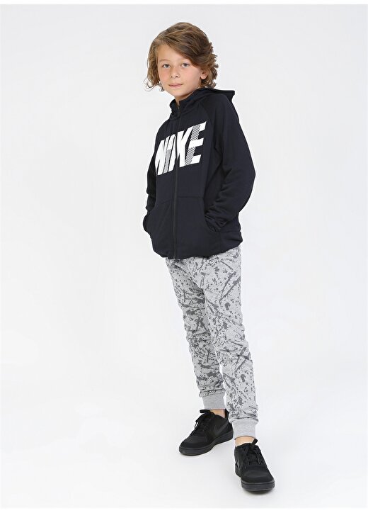 Nike Dri-FIT Tam Boy Fermuarlı Kapüşonlu Erkek Çocuk Eşofman Üstü 2
