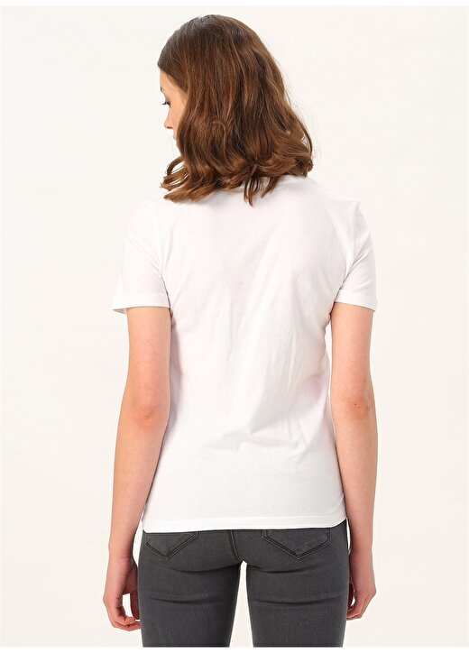 Only Baskılı Beyaz T-Shirt 4