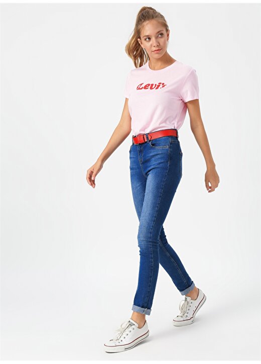 Levis The Perfect Tee Feminine Logo Pink Lady T-Shirt 2