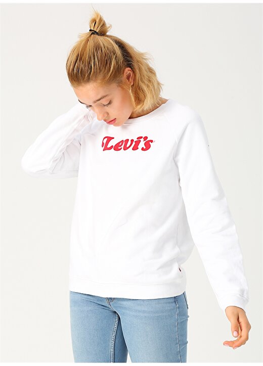 Levis Relaxed Graphic Crew Feminine Logo Crew Sweatshirt 3