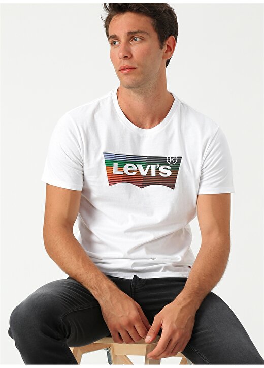 Levis Housemark Graphic Tee Hm Ssnl White Gra T-Shirt 1