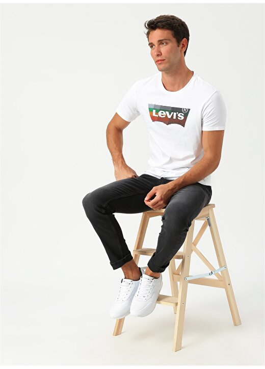 Levis Housemark Graphic Tee Hm Ssnl White Gra T-Shirt 4