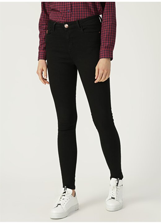 U.S. Polo Assn. Toothpick Siyah Kadın Denim Pantolon ISSY9K-SYH 4