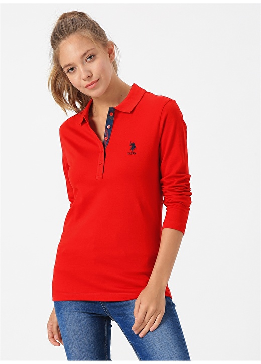 U.S. Polo Assn. Kırmızı Sweatshirt 2