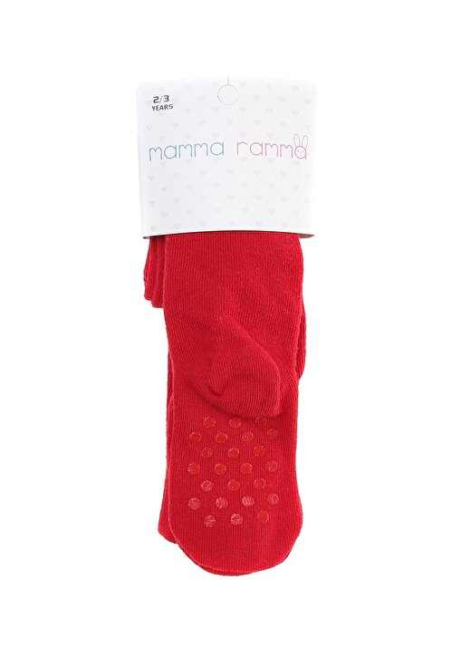 Mammaramma Kırmızı Kız Çocuk Külotlu Çorap SWEET 1