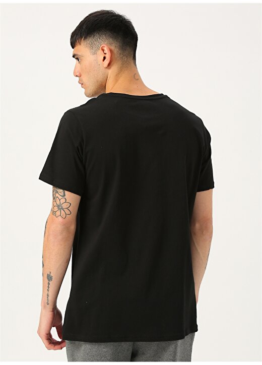 Skechers Siyah Baskılı T-Shirt 4