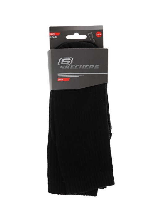 Skechers Siyah Unisex Çorap U SKX Nopad Crew Cut Socks 3 Pack 1