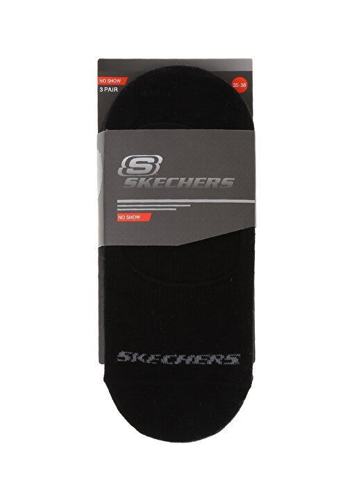 Skechers Siyah Unisex 3Lü Çorap U SKX No Show Socks 3 Pack 1