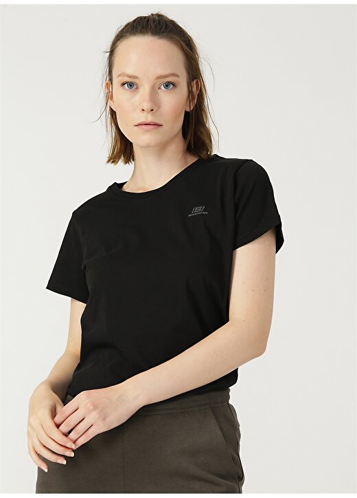 Skechers Basic O Neck Tee Siyah Kadın T-Shirt 3