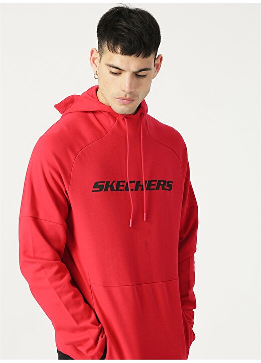 Skechers Kırmızı Kapüşonlu Sweatshirt 1